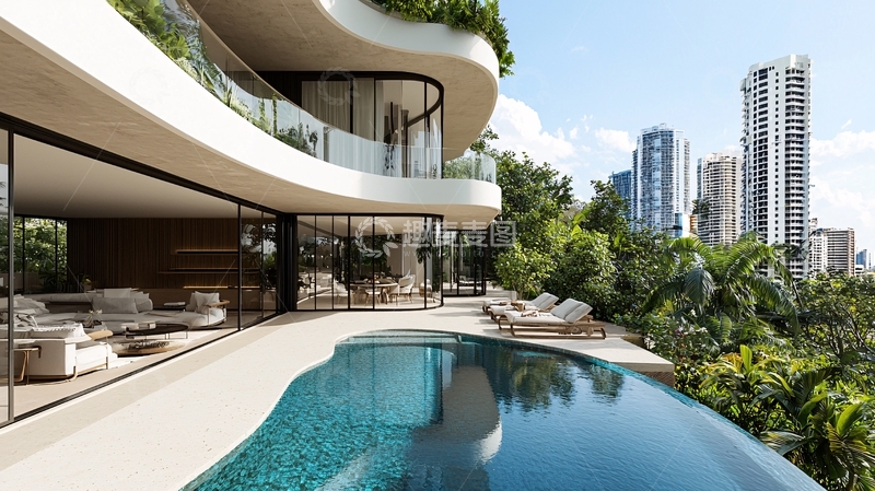 高清大图下载【趣麦麦图】现代风格别墅