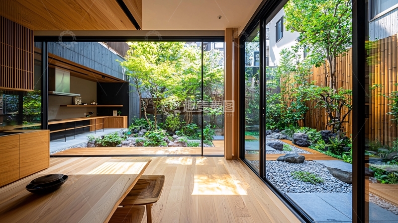高清大图下载【趣麦麦图】日式庭院室内设计