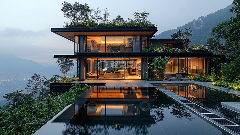 高清大图下载【趣麦麦图】山顶别墅