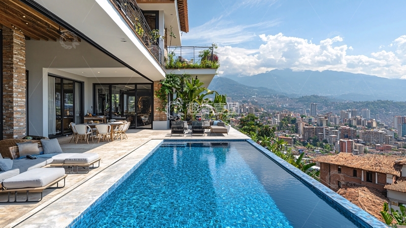 高清大图下载【趣麦麦图】豪华泳池别墅