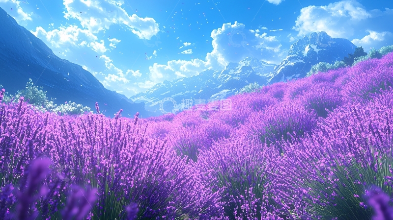 高清大图下载【趣麦麦图】薰衣草花田