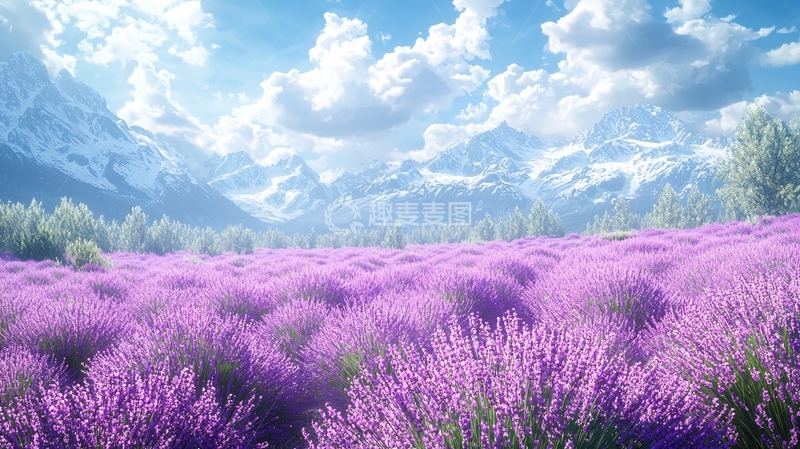 高清大图下载【趣麦麦图】薰衣草田