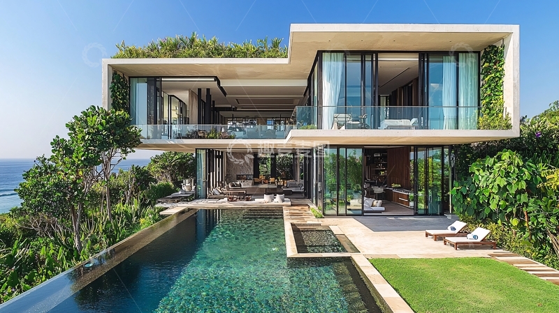 高清大图下载【趣麦麦图】现代海景别墅22