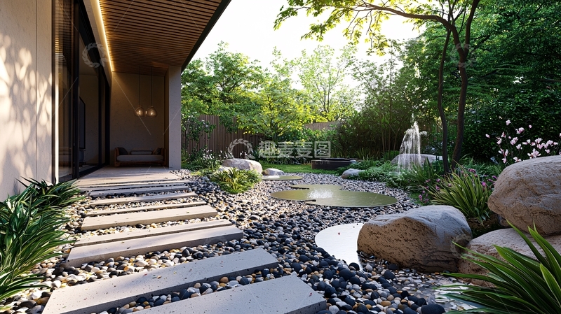 高清大图下载【趣麦麦图】现代日式庭院设计
