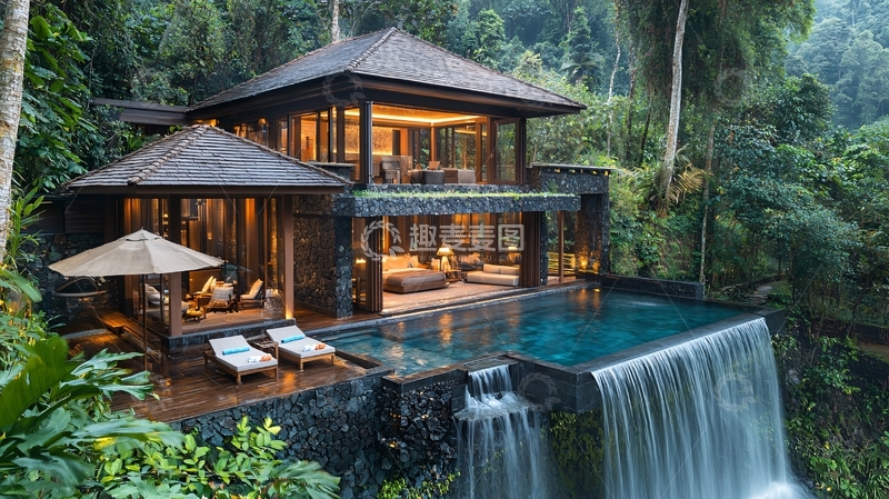 高清大图下载【趣麦麦图】热带雨林别墅