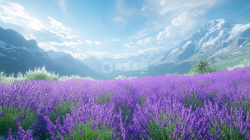 高清大图下载【趣麦麦图】薰衣草田
