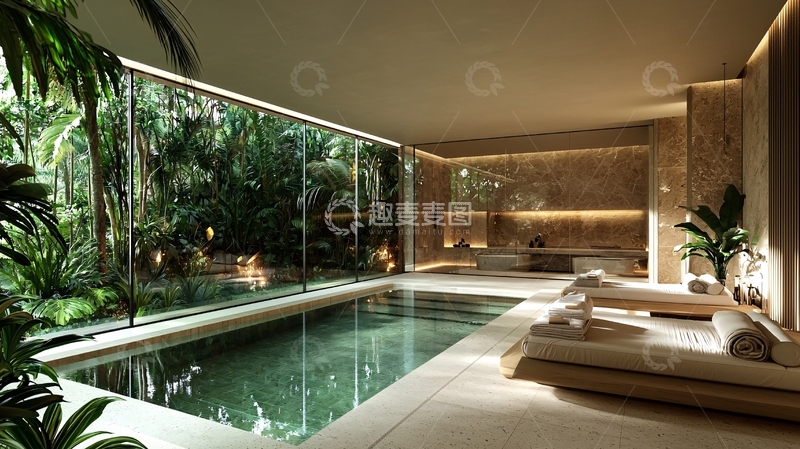 高清大图下载【趣麦麦图】室内泳池