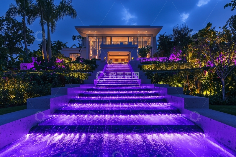 高清大图下载【趣麦麦图】夜景豪宅