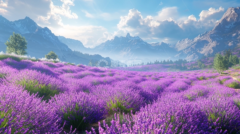 高清大图下载【趣麦麦图】薰衣草田