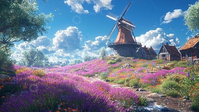 高清大图下载【趣麦麦图】梦幻田园风光