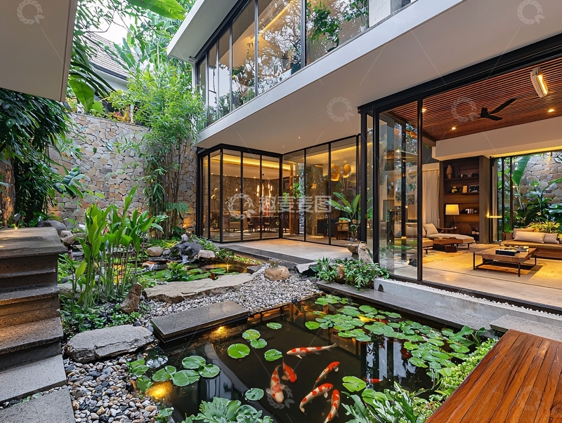 高清大图下载【趣麦麦图】现代庭院别墅