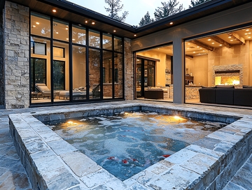 现代简约户外私人泳池