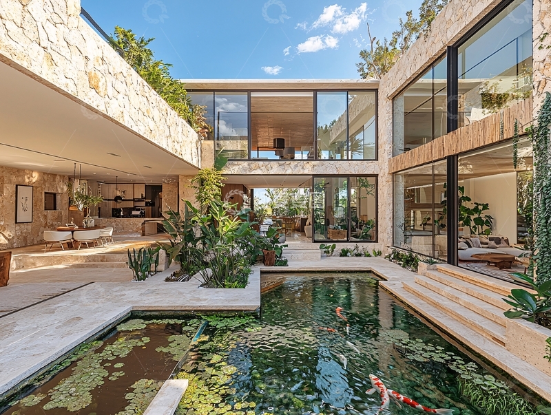 高清大图下载【趣麦麦图】现代风格庭院别墅