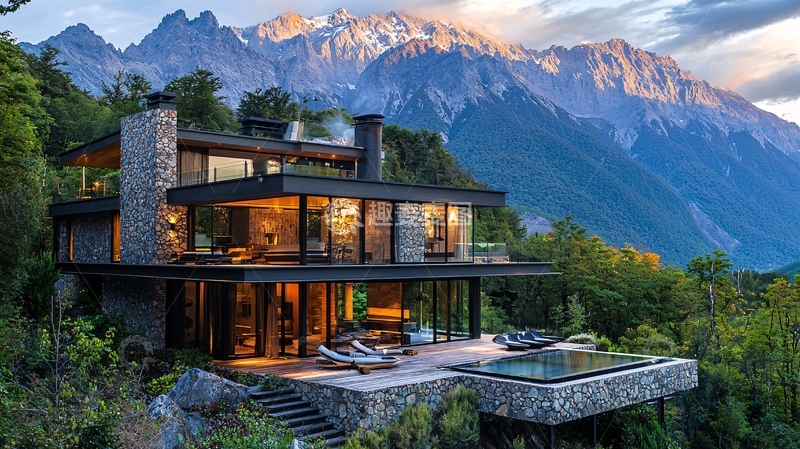 高清大图下载【趣麦麦图】山景别墅