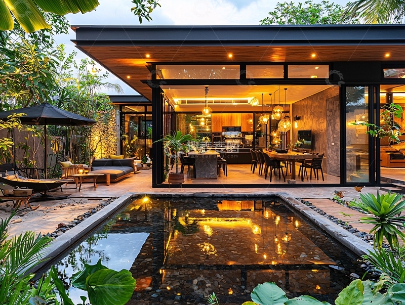 高清大图下载【趣麦麦图】现代风格庭院别墅