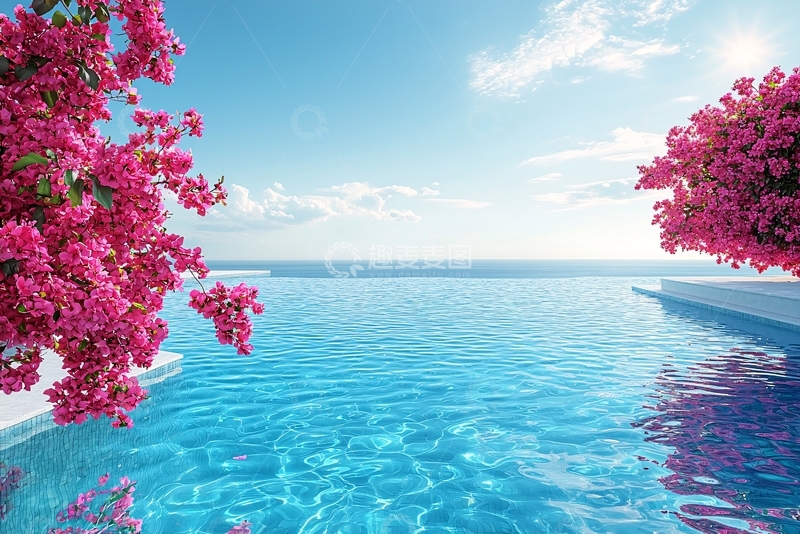 高清大图下载【趣麦麦图】无边泳池