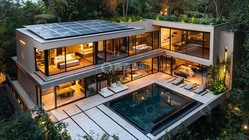 高清大图下载【趣麦麦图】现代简约别墅94