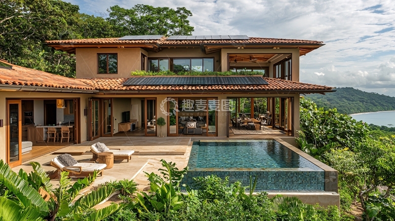 高清大图下载【趣麦麦图】山顶别墅泳池景观
