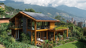 山顶木屋太阳能光伏发电