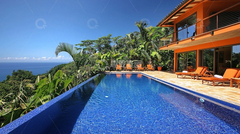 高清大图下载【趣麦麦图】海景别墅无边泳池