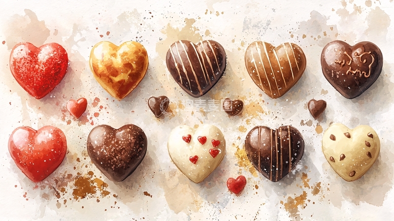 高清大图下载【趣麦麦图】爱心巧克力