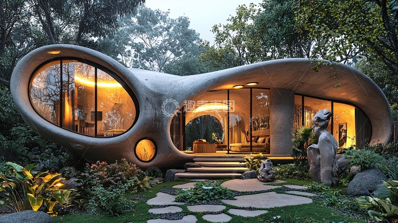 高清大图下载【趣麦麦图】流线型现代建筑