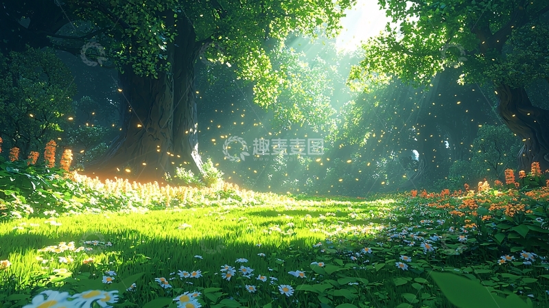 高清大图下载【趣麦麦图】阳光森林