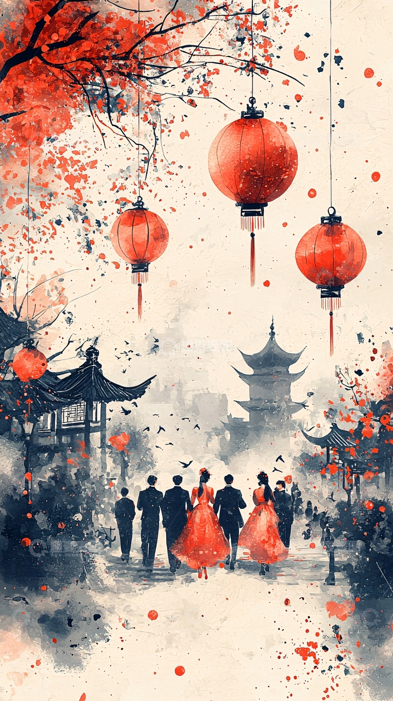 高清大图下载【趣麦麦图】水墨古风意境图