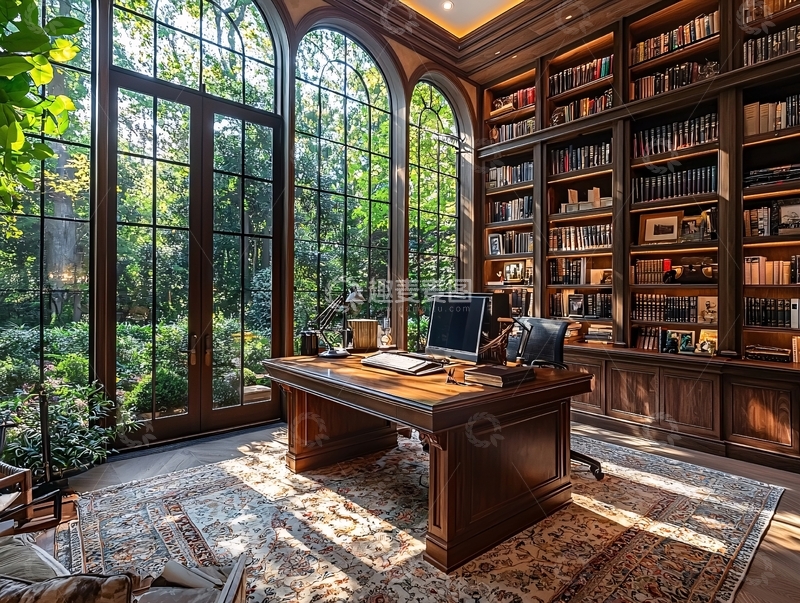高清大图下载【趣麦麦图】书房