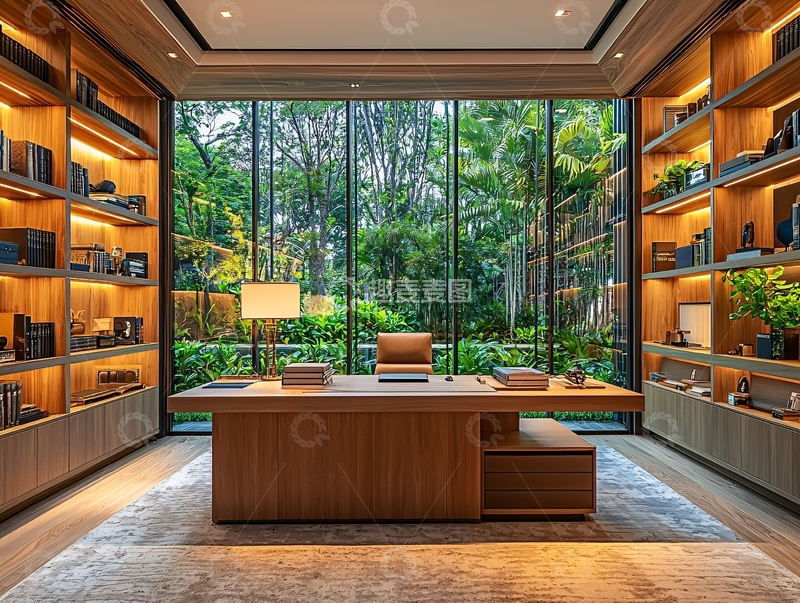 高清大图下载【趣麦麦图】高端书房设计