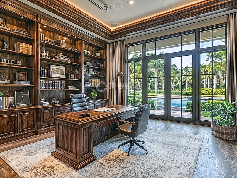 高清大图下载【趣麦麦图】高端书房设计