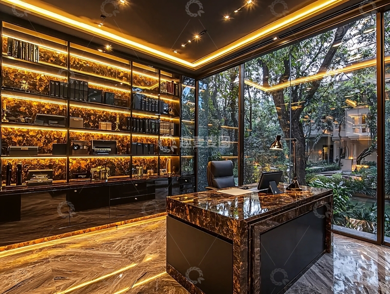 高清大图下载【趣麦麦图】高端奢华书房