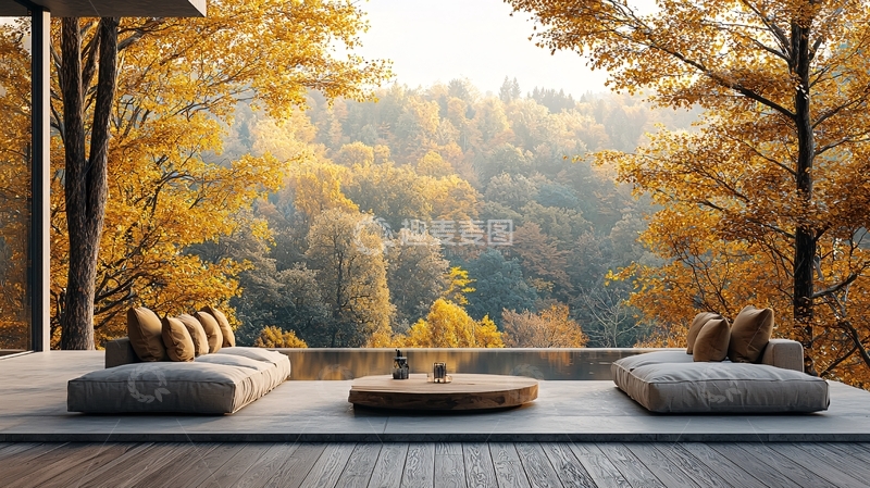 高清大图下载【趣麦麦图】秋日暖阳下的禅意空间