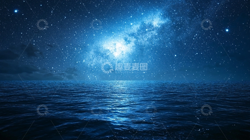 高清大图下载【趣麦麦图】星空大海