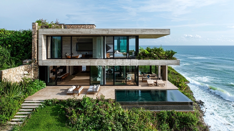 高清大图下载【趣麦麦图】海边现代风格别墅