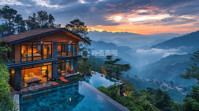 高清大图下载【趣麦麦图】山顶别墅