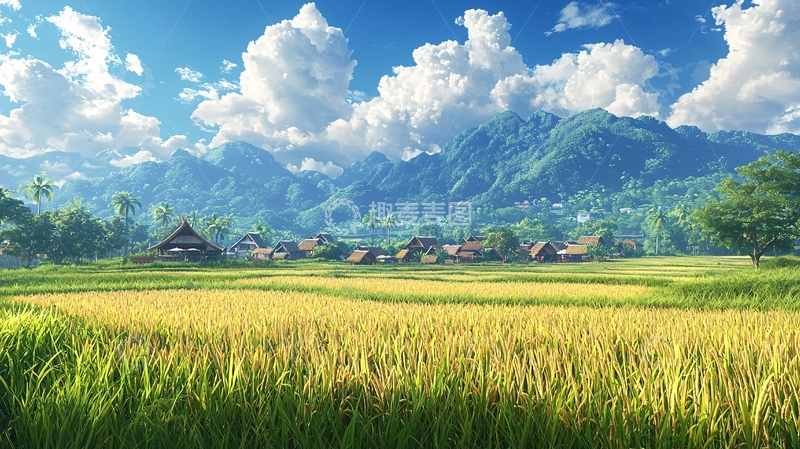 高清大图下载【趣麦麦图】山村田园风光20