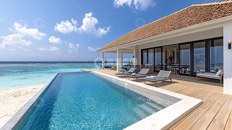 高清大图下载【趣麦麦图】海边别墅私人泳池