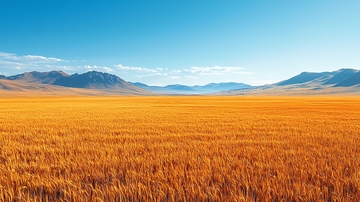 金黄色的广阔草原