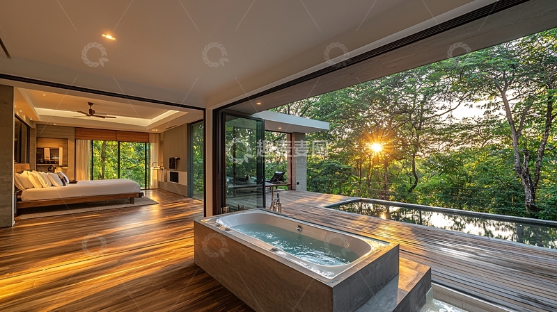 高清大图下载【趣麦麦图】现代简约别墅卧室景观