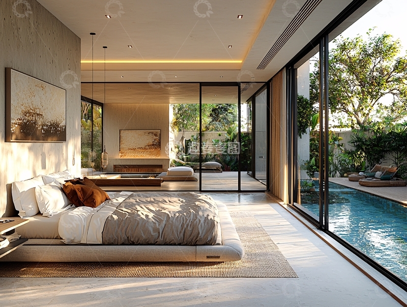 高清大图下载【趣麦麦图】现代简约卧室设计165