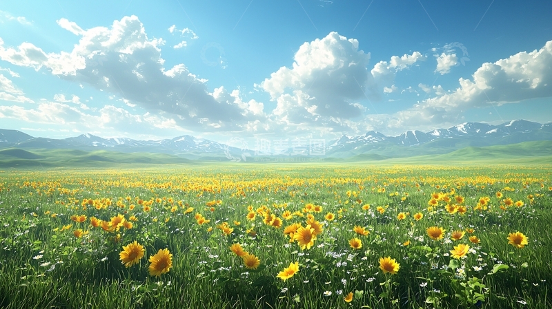 高清大图下载【趣麦麦图】向日葵花海