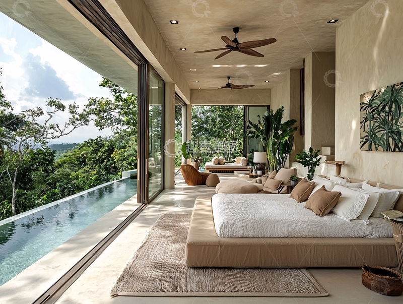 高清大图下载【趣麦麦图】现代简约风格酒店套房