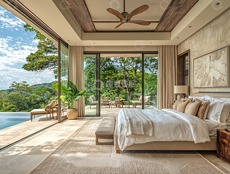 高清大图下载【趣麦麦图】现代简约别墅卧室