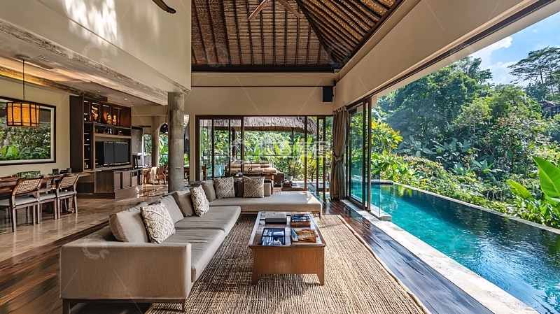 高清大图下载【趣麦麦图】泳池别墅