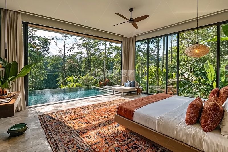 高清大图下载【趣麦麦图】私家泳池卧室景观