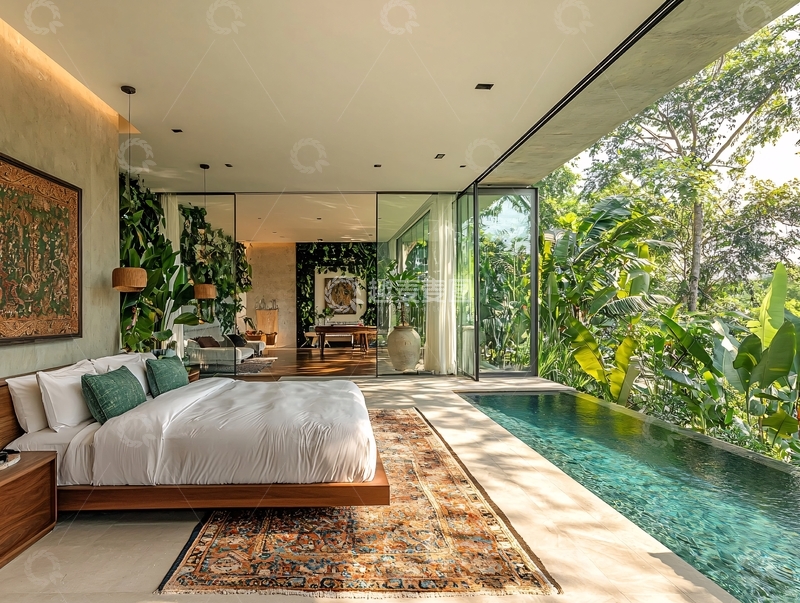 高清大图下载【趣麦麦图】现代简约别墅卧室