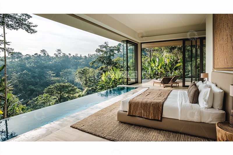 高清大图下载【趣麦麦图】巴厘岛无边泳池别墅