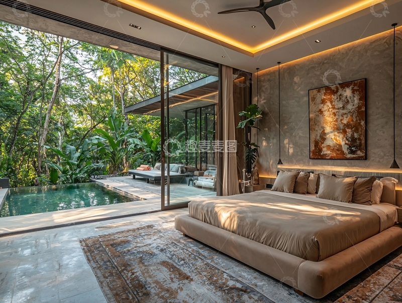 高清大图下载【趣麦麦图】现代风格卧室