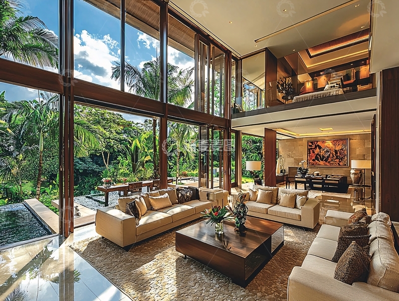 高清大图下载【趣麦麦图】现代别墅客厅3